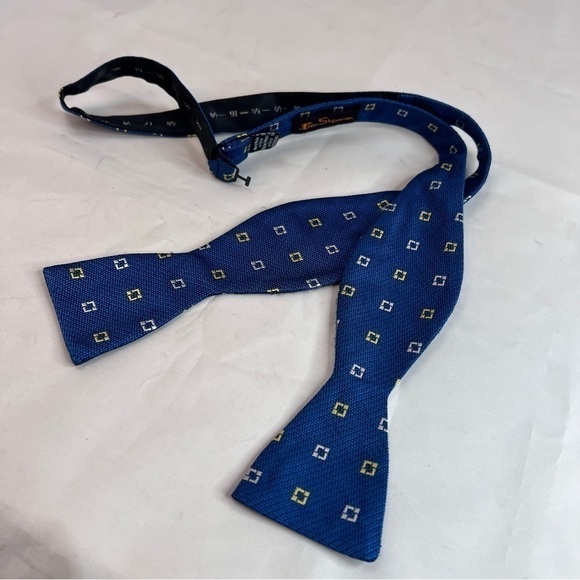 BEN SHERMAN Raw Silk Bow Tie - Picture 2 of 5